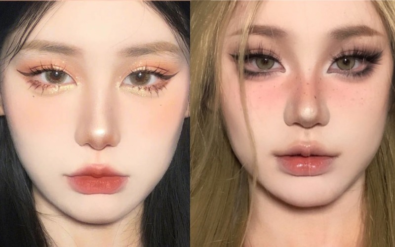 Makeup Douyin nổi bật với lớp nền mịn màng, đôi mắt long lanh và hiệu ứng trẻ trung đặc trưng.