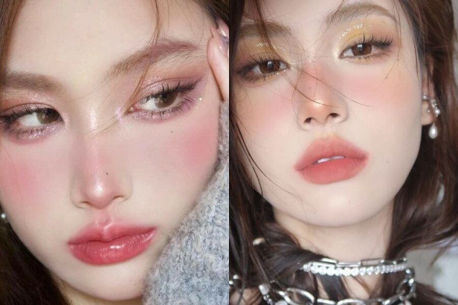 Makeup douyin tone hồng