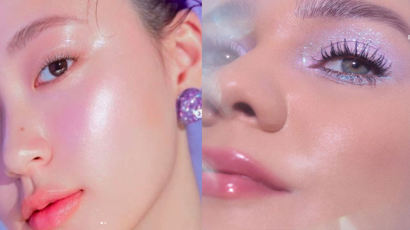 Makeup look tone tím