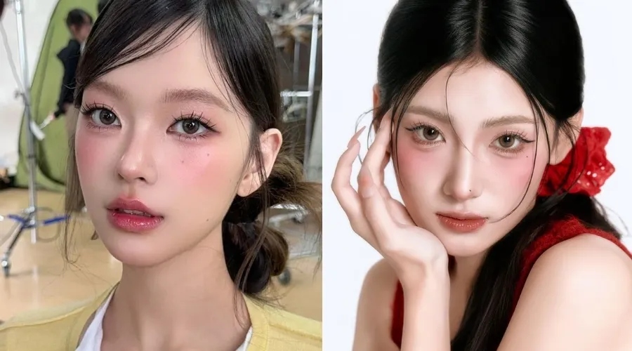 Makeup tone hồng đỏ