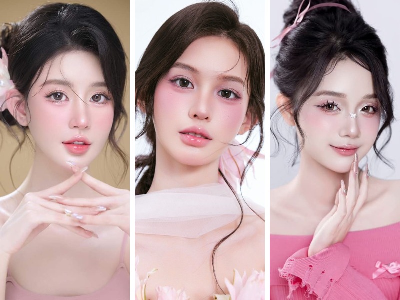 Makeup tone hồng Hàn Quốc